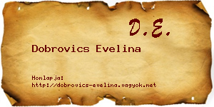 Dobrovics Evelina névjegykártya